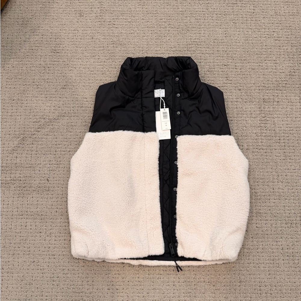 Z Supply Black and Cream Vest